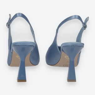 Décolleté sling back Donna Tata Italia Blu
