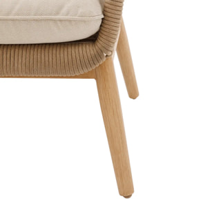 Fauteuil de salon de jardin "Orissa" taupe polyester et acier