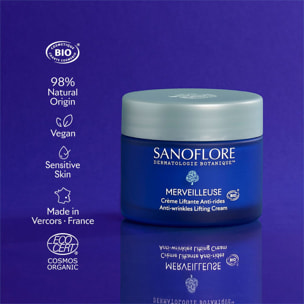 Merveilleuse - Crème visage riche lift anti-rides certifiée bio 50 ml