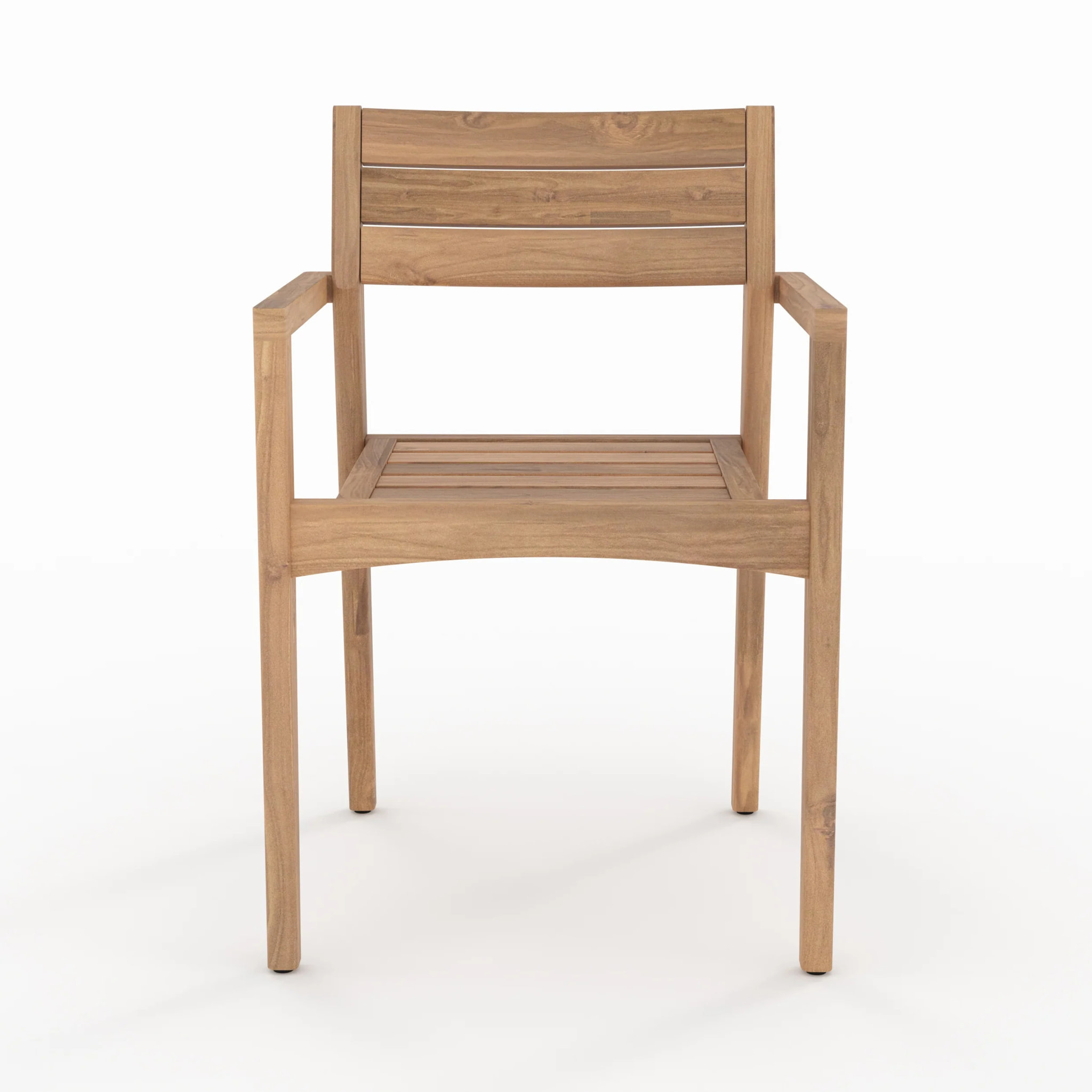 Lot de 2 chaises de jardin en bois de teck recyclé - Yogy