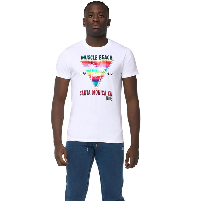 T-shirt a maniche corte stampata Leone Beach