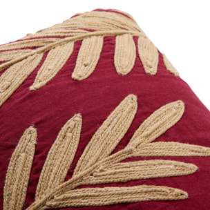 Coussin brodé "Yucatan" violet 30x80cm