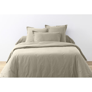 Parure Housse De Couette + 1 taie 100% Coton 57fils Latte