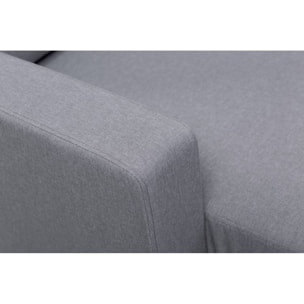 Canapé d'angle réversible en tissu "Gabby" -  3 places - Gris Clair