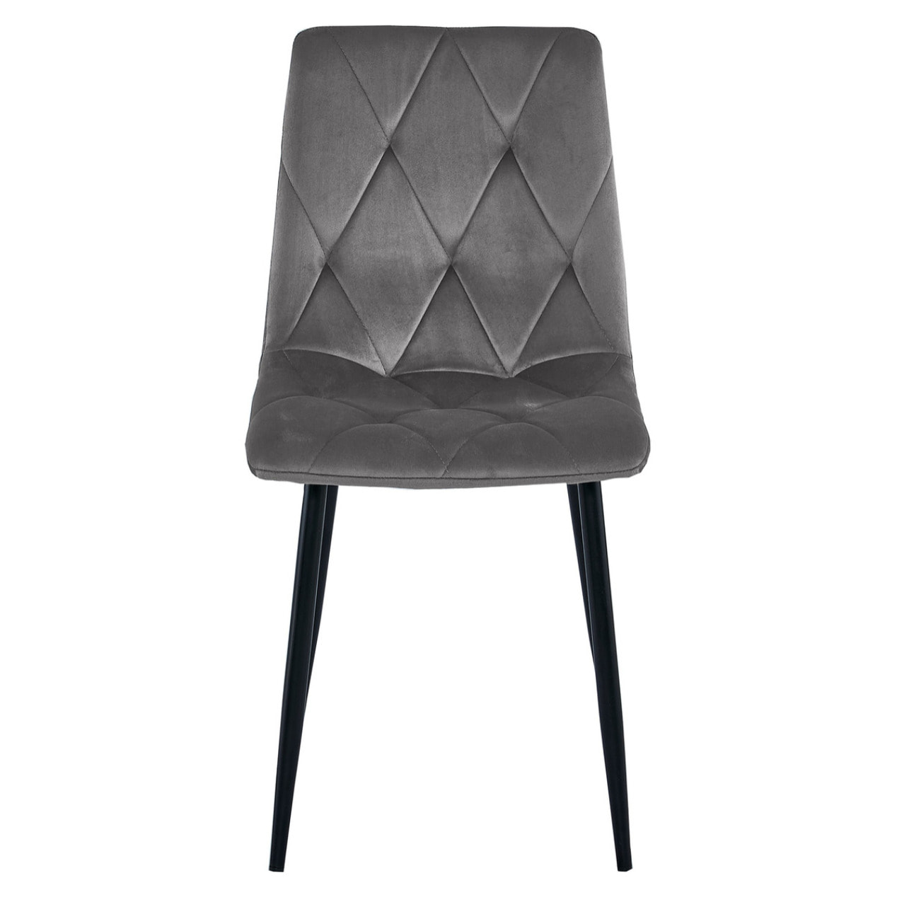 Sedia Libra in velluto grigio scuro con gambe nere
