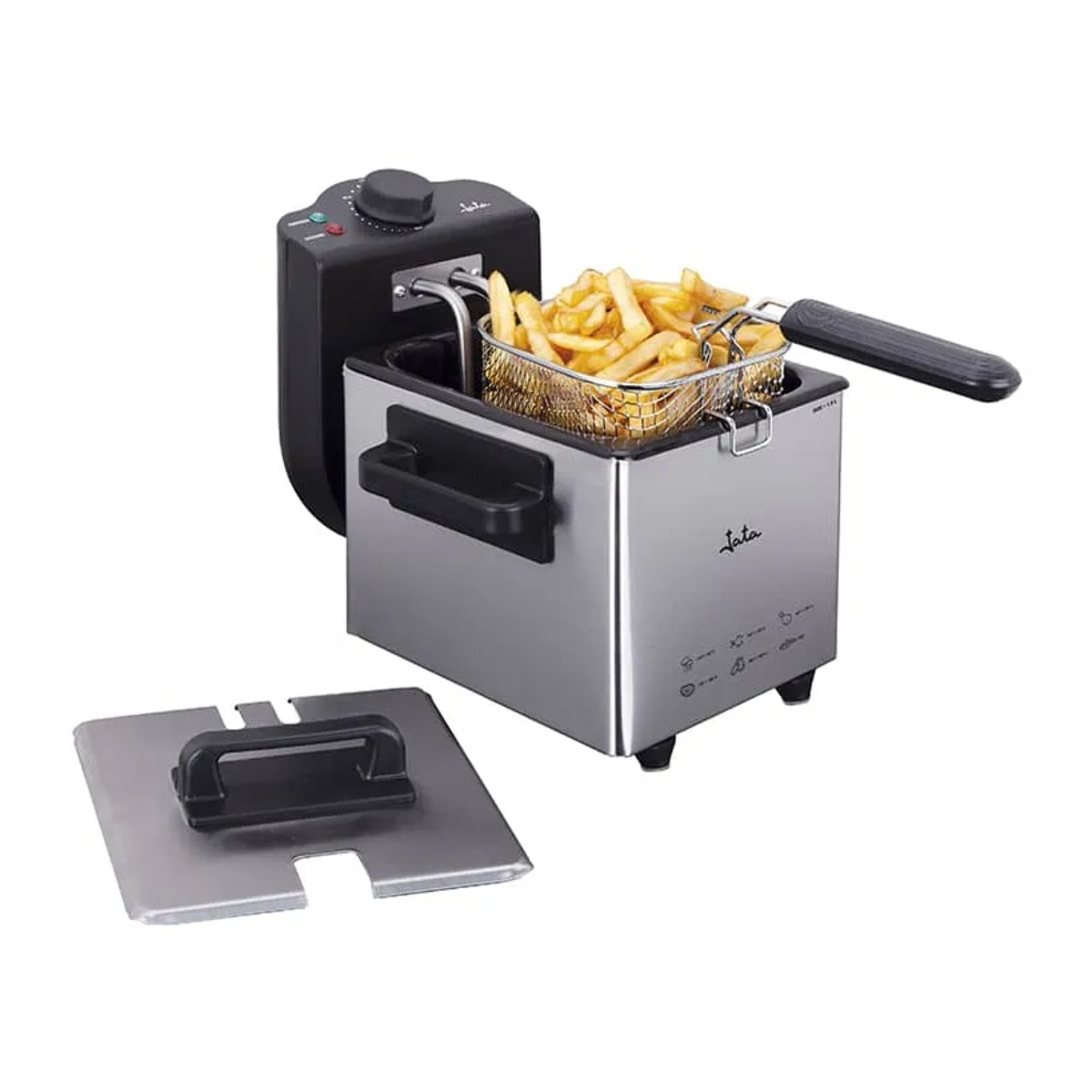 Freidora aceite JATA FR115 de 1,5 litros. Temperatura regulable. Cuba extraíble. Fácil limpieza