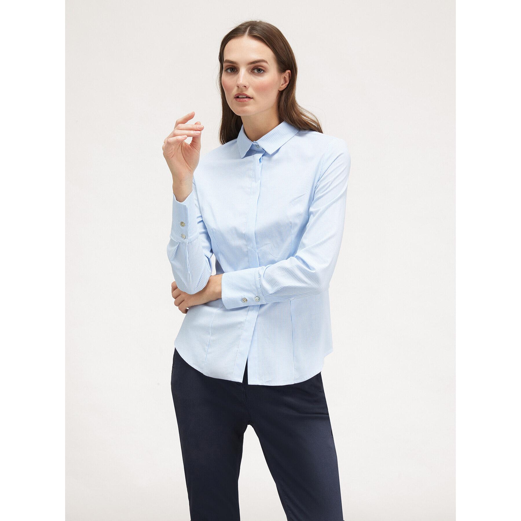 Motivi - Camicia in popeline a righe - Azzurro