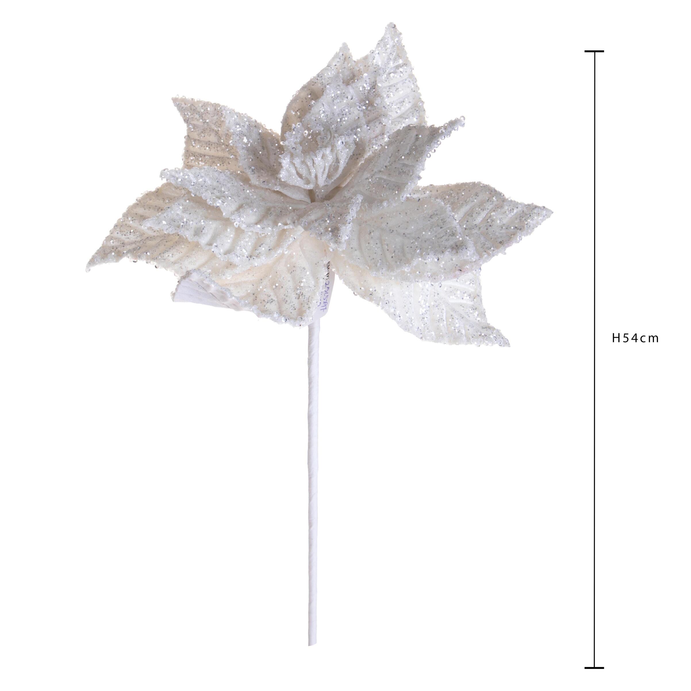 Ramo poinsettia - Pezzi 12 - BIANCO - Bianchi Dino SpA