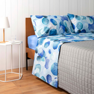 BASSETTI Completo letto matrimoniale Stray Dot Celeste