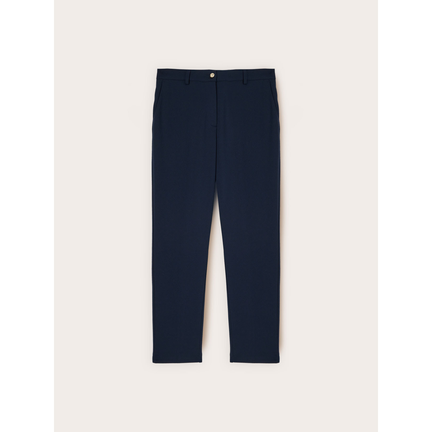 Motivi - Pantaloni chino in tessuto armaturato - Blu
