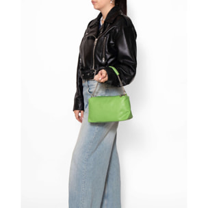 Borsa a spalla da donna In Vera pelle Made in Italy 26x14x9 cm