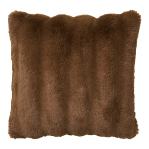 Cuscino Galena in ecopelliccia marrone 45x45 cm