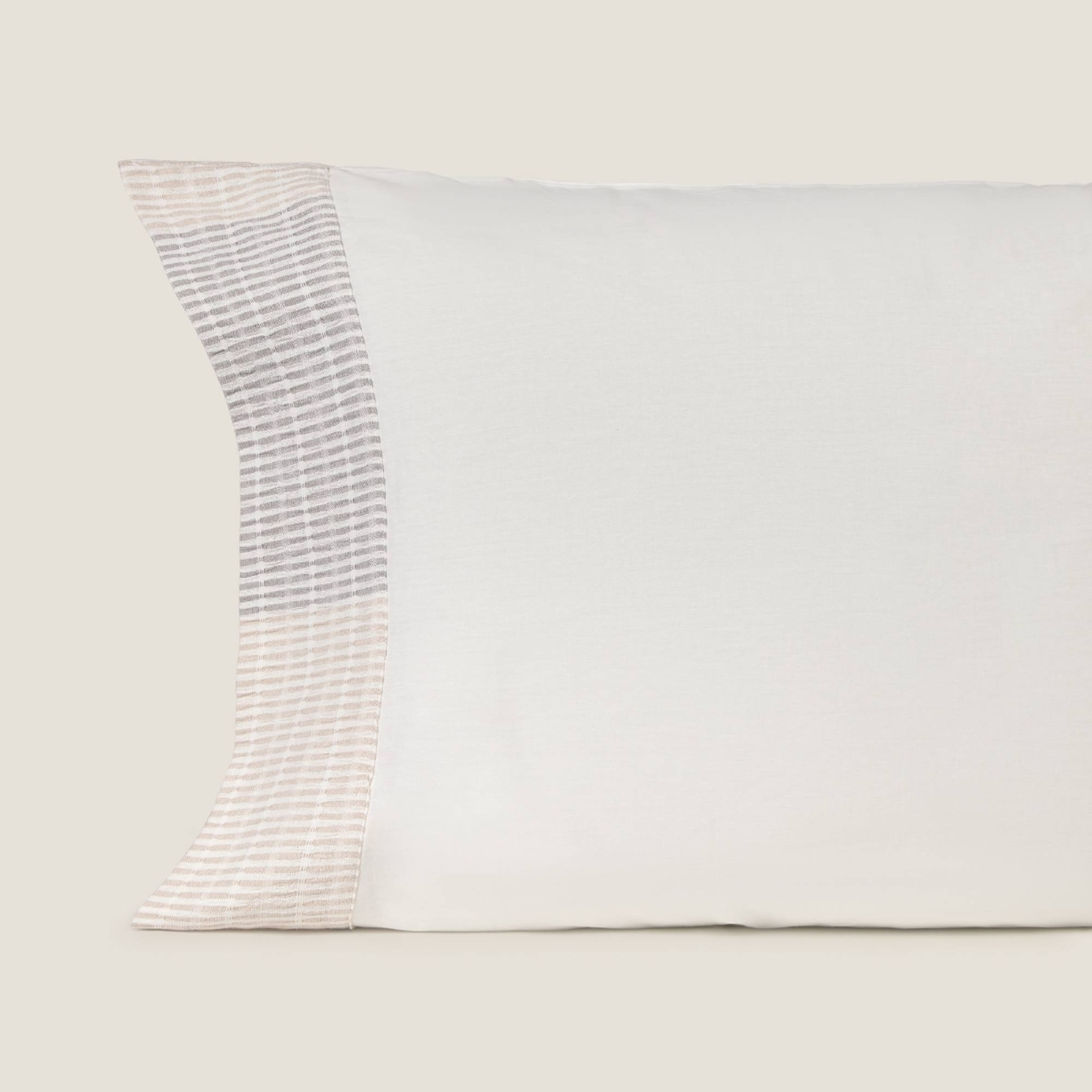 Funda de almohada algodón 180 hilos textura Ritlin color gris piedra 100% Algodón