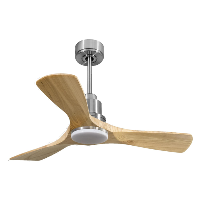 Ventilateur de plafond Réversible  Thermostat Dimmable Wifi Moteur à courant continu Toits en pente Télécommande Lumière à trois tons Hypersilence Mémoire