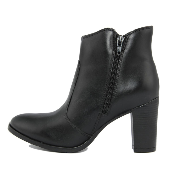 Stivaletti con Tacco Fashion Attitude in pelle color Nero