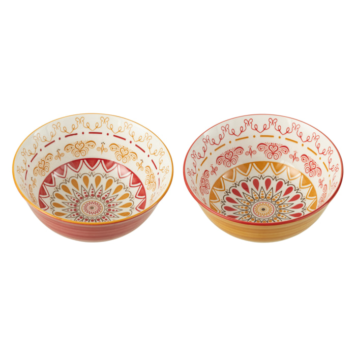 J-Line bol Jam - porcelaine - mix - large - 2 pcs