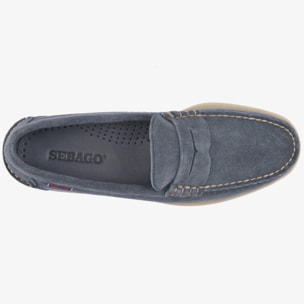 Sebago - Docksides Uomo Blu - Dan Boat Flesh Out