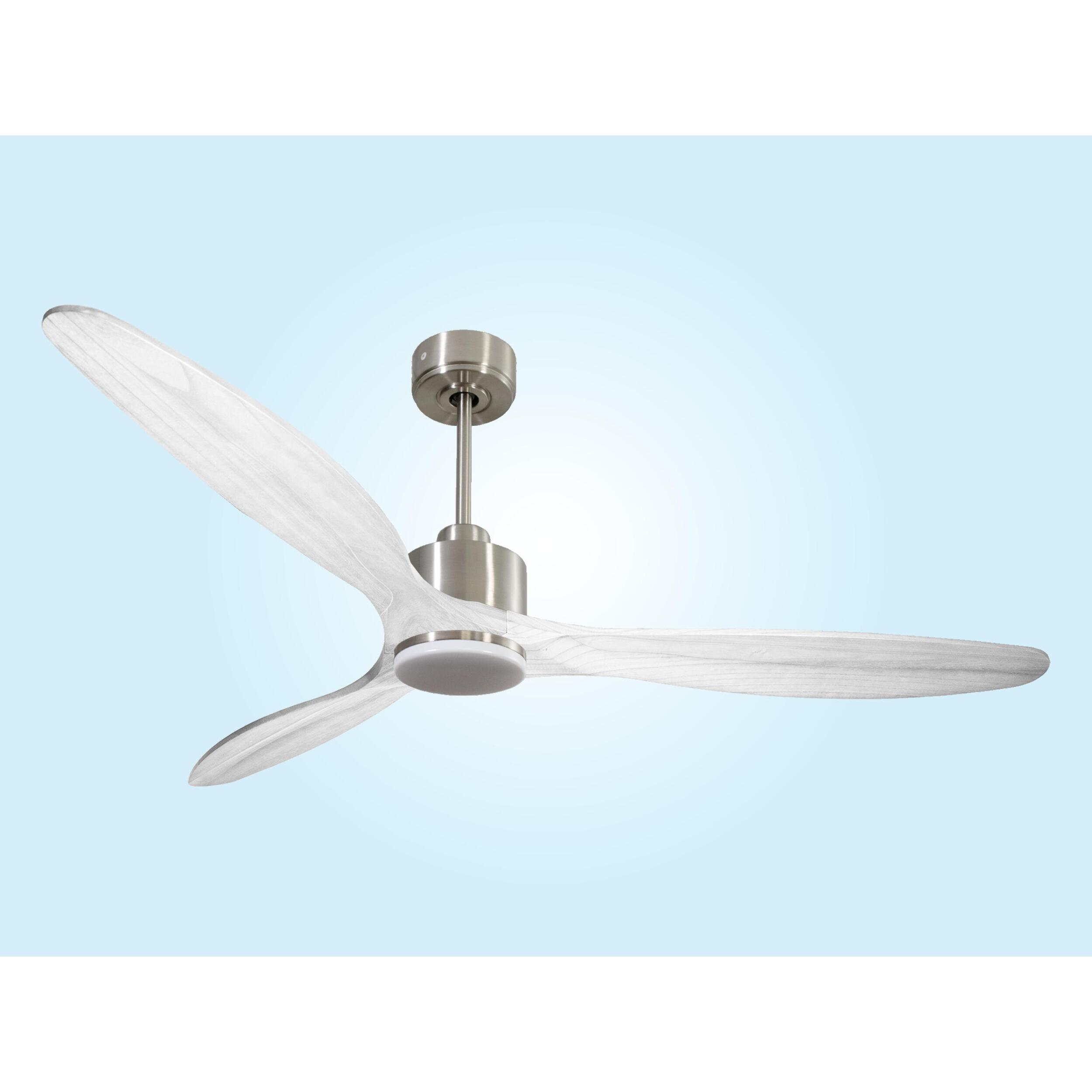 Ventilateur de plafond Réversible  Thermostat Dimmable Wifi Moteur à courant continu Toits en pente Télécommande Lumière à trois tons Hypersilence Mémoire