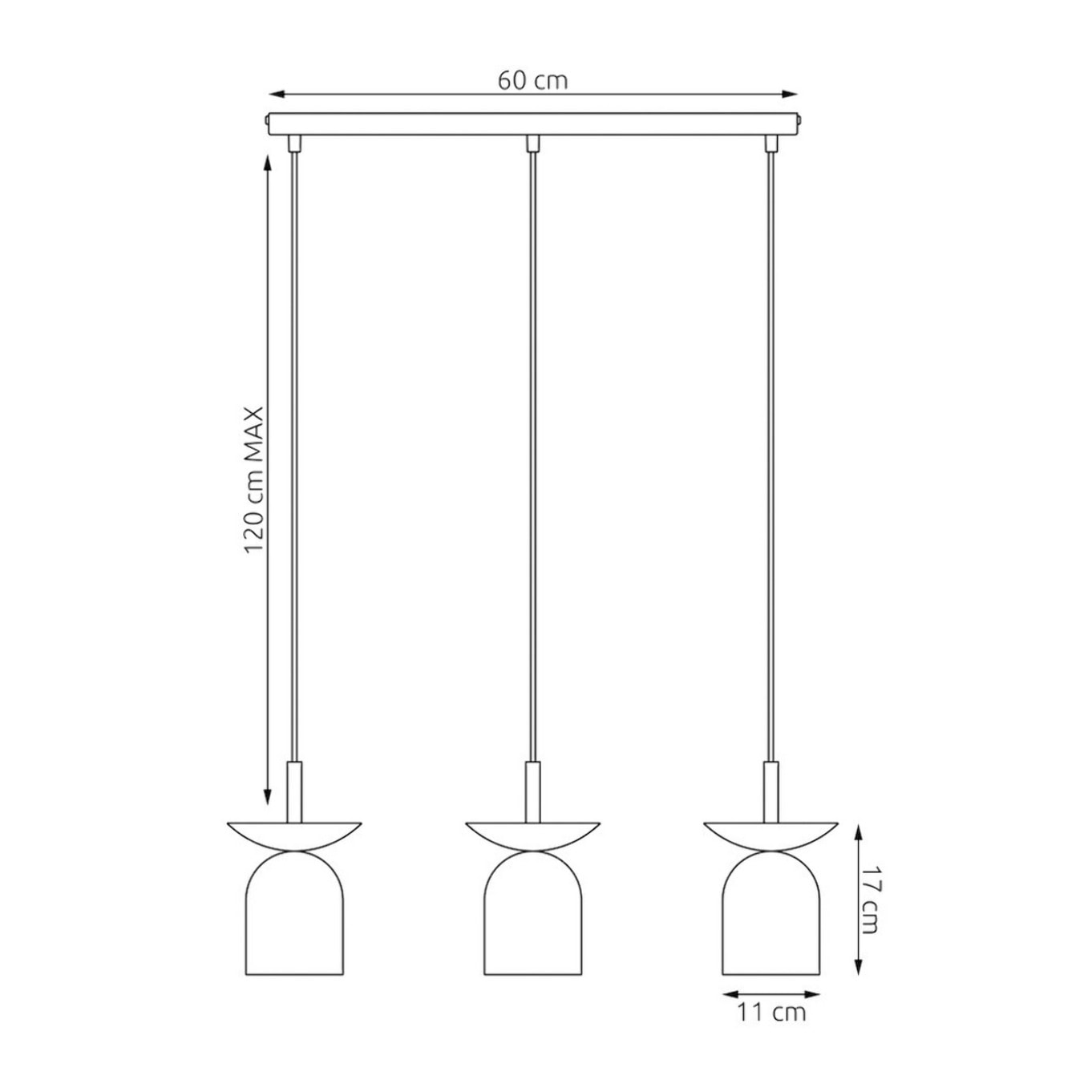 Lampada a sospensione EGO in acciaio bianco e nero
