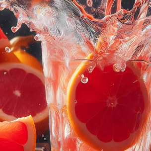 Affiche agrumes cocktail affiche encadrée Affiche + cadre en métal - Noir