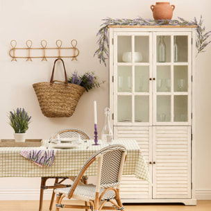 Composition florale Artificielle Prov Lavande 35 cm Pot en Grès