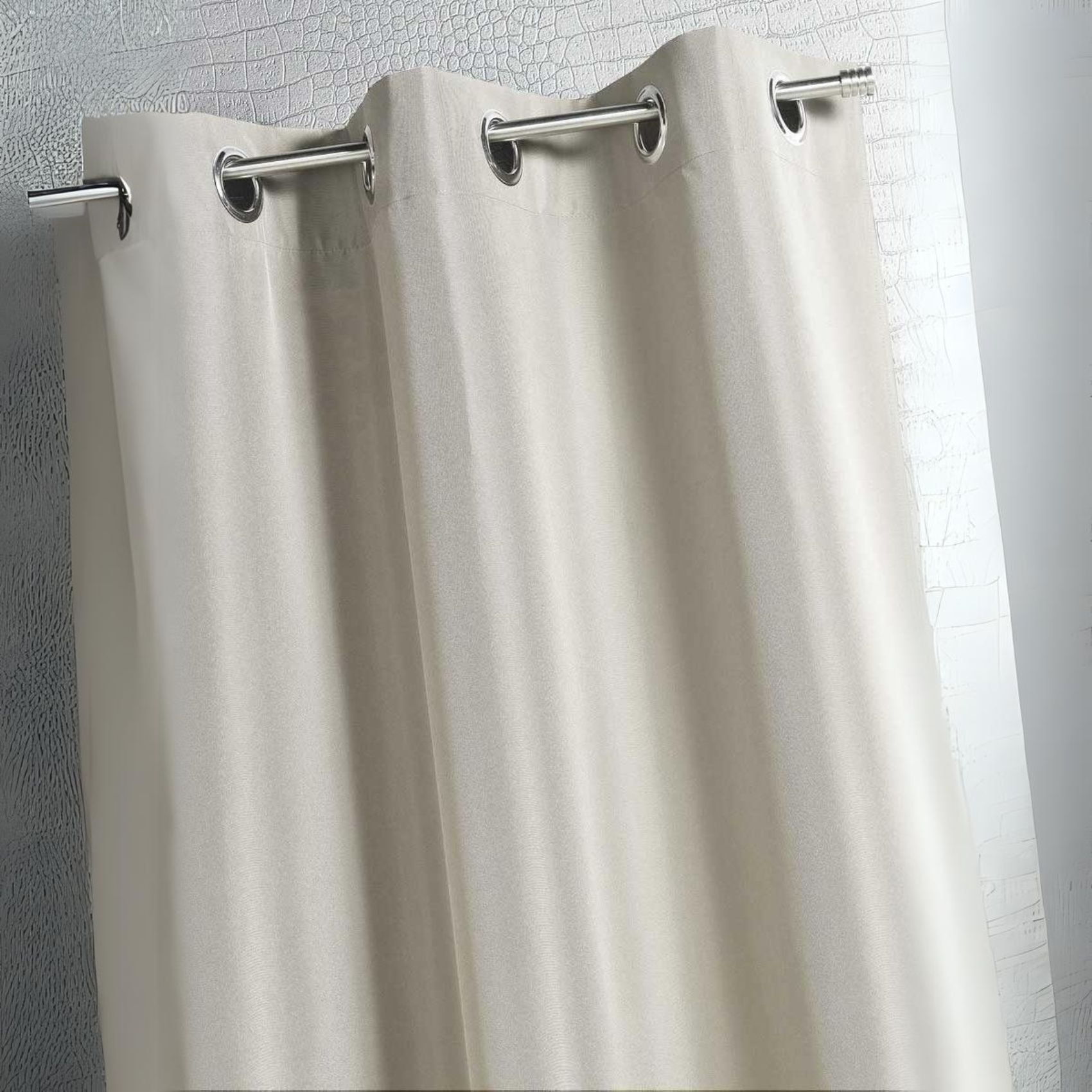 Rideau d'extérieur en tissu déperlant - Ecru