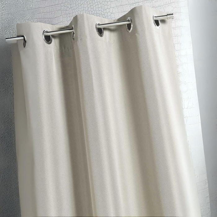 Rideau d'extérieur en tissu déperlant - Ecru