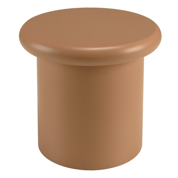 AGATHE - Table d'appoint ronde en bois peint marron D40cm