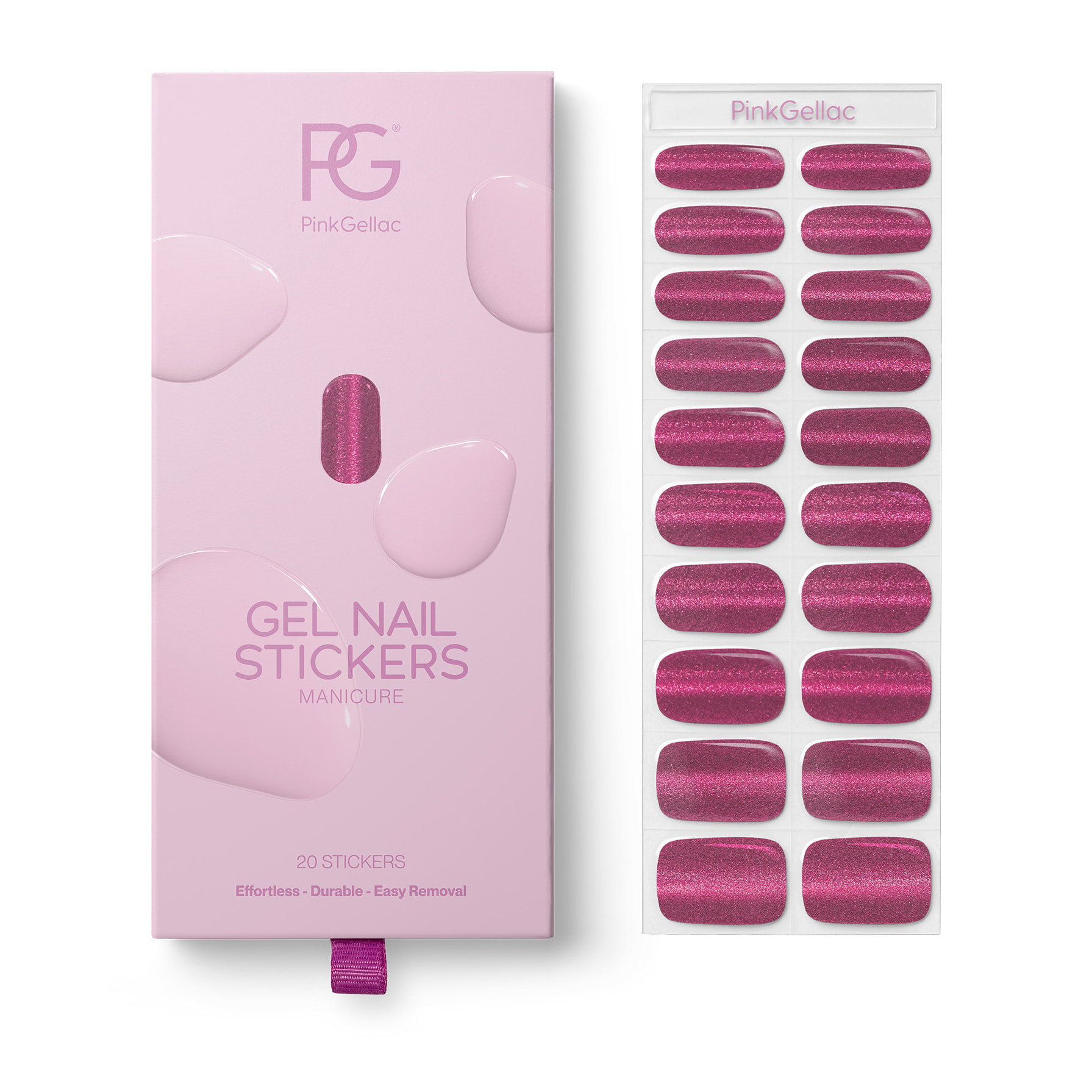 Stickers gel - 0027 Cat Eye Flamenco Red