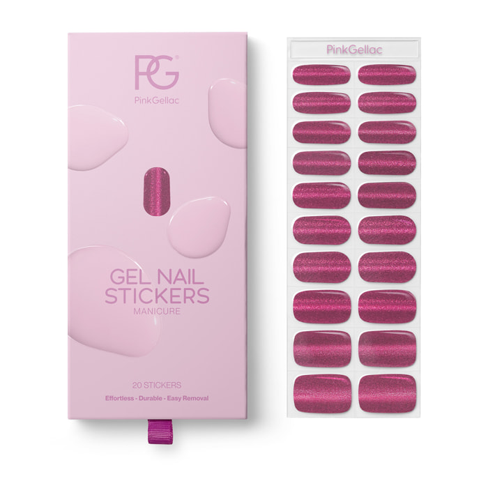 Stickers gel - 0027 Cat Eye Flamenco Red