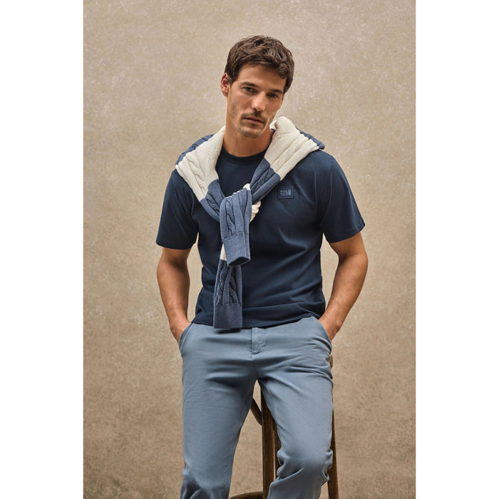 Maglietta blu marino con toppa personalizzata Polo Club