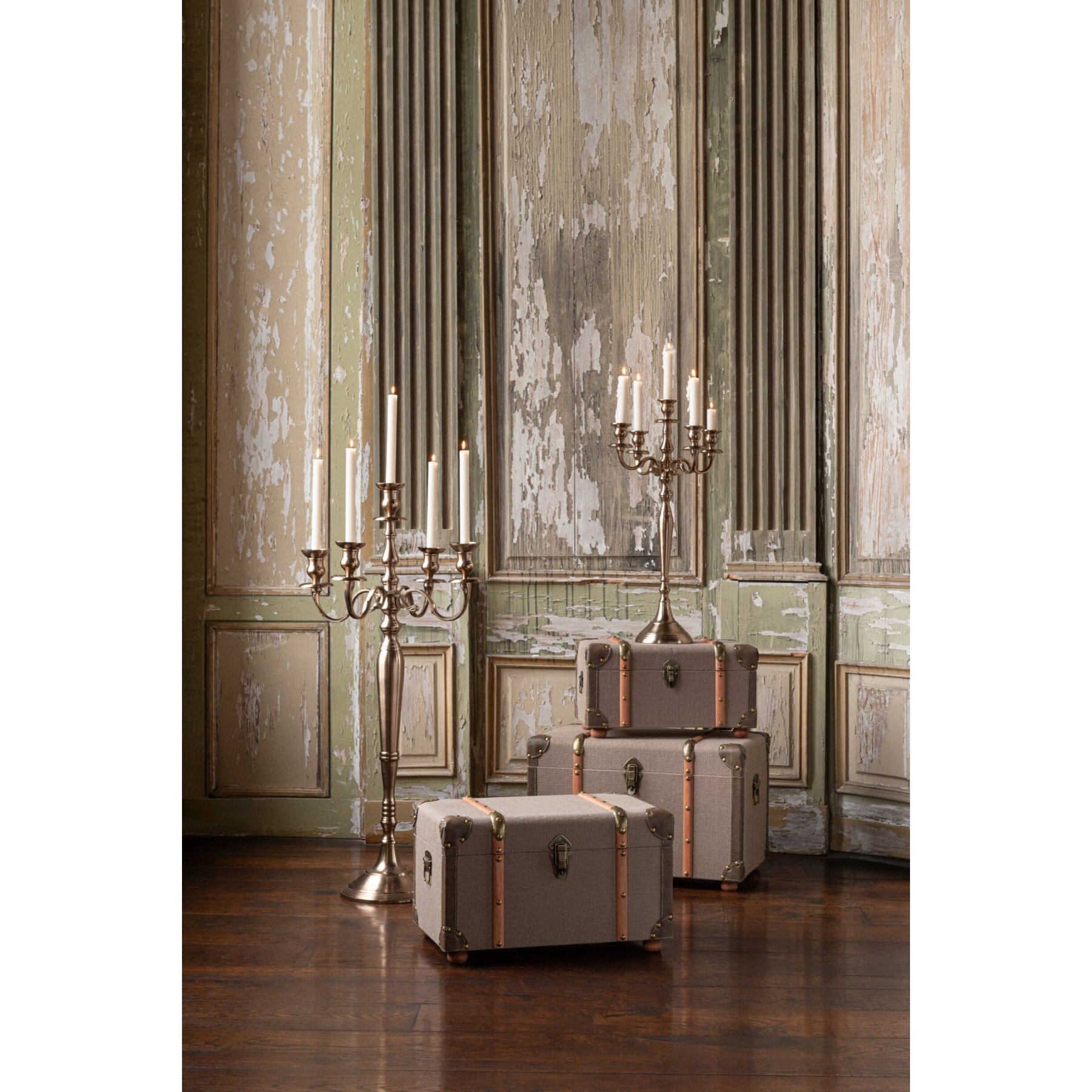 J-Line bougeoir - aluminium - couleur or rosé - large