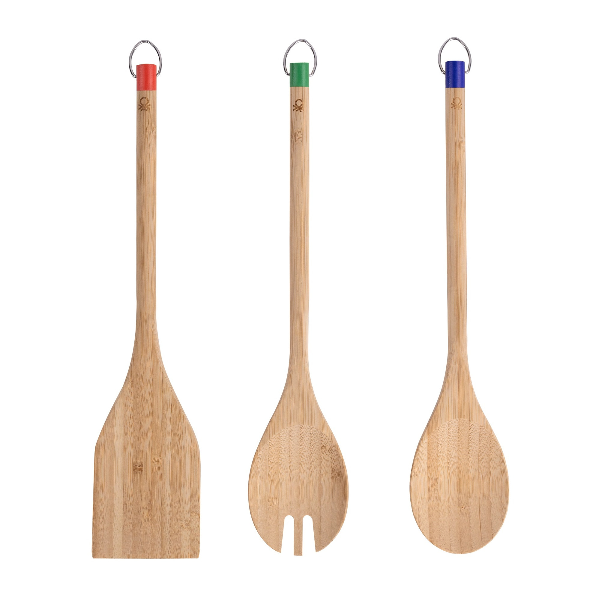 Set 3pc utensilios cocina bamboo  benetton