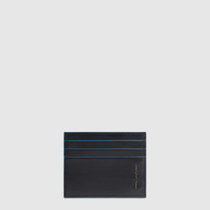 Piquadro Portacarte di credito sottile in pelle, schermato con protezione RFID