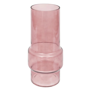 Vase en verre "Ella" H25cm rose