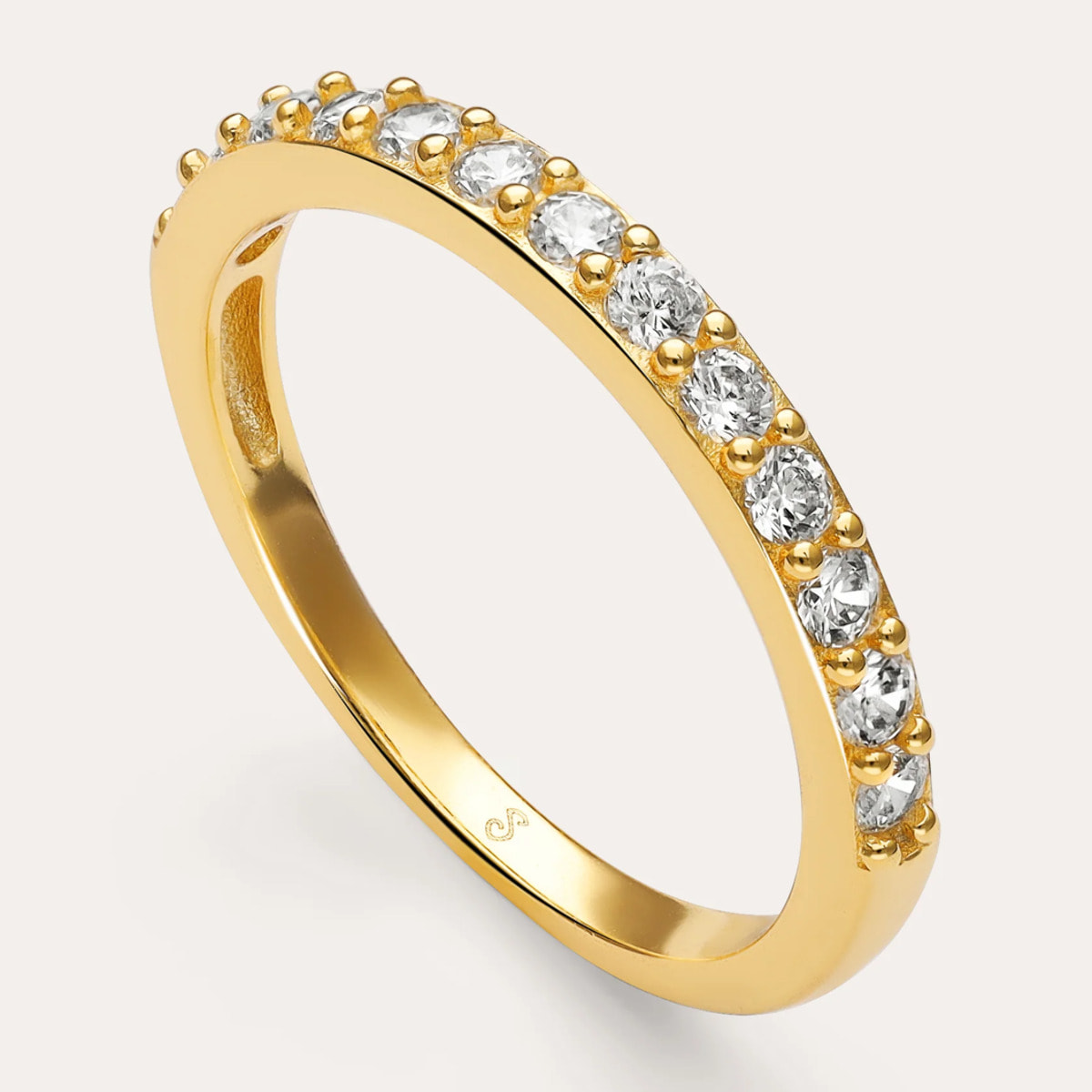 Anello Shine Argento Placcato Oro