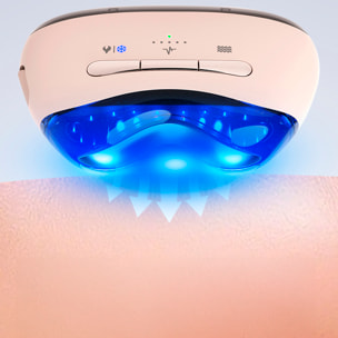 Dispositivo antiedad con 6 modos: calor, frío, LED, láser, EMS y vibración.