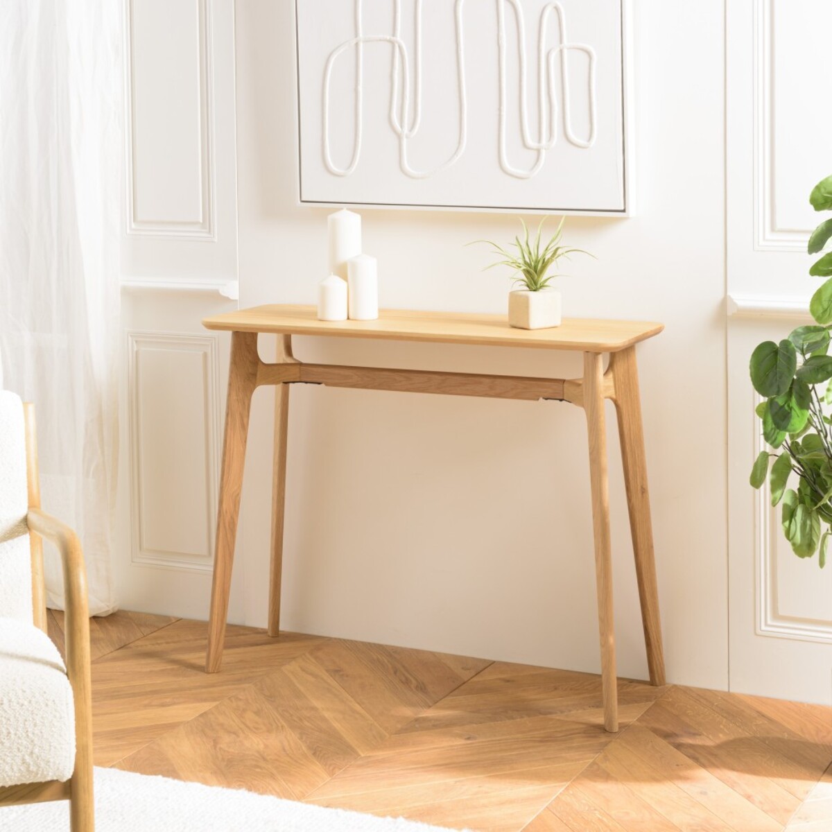 SYA - Console 100x35cm en chêne massif