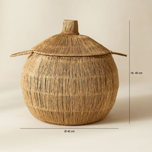 Panier en jute avec couvercle et poignées 40cm SIBU