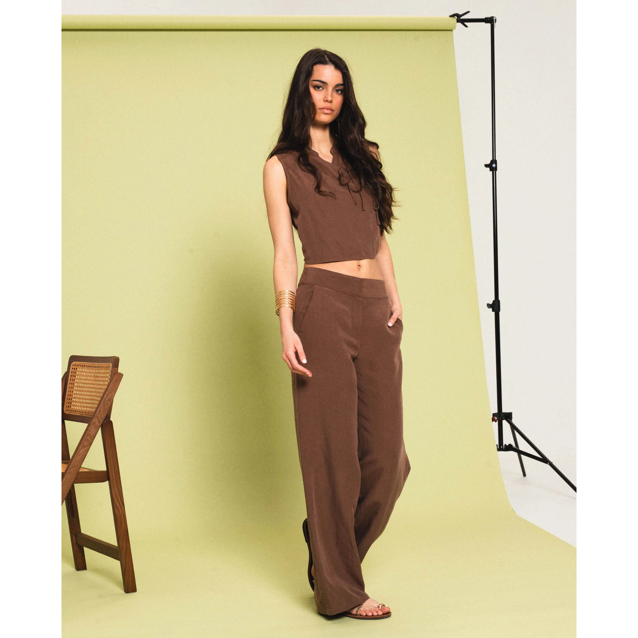 Pantalón con corte fluido