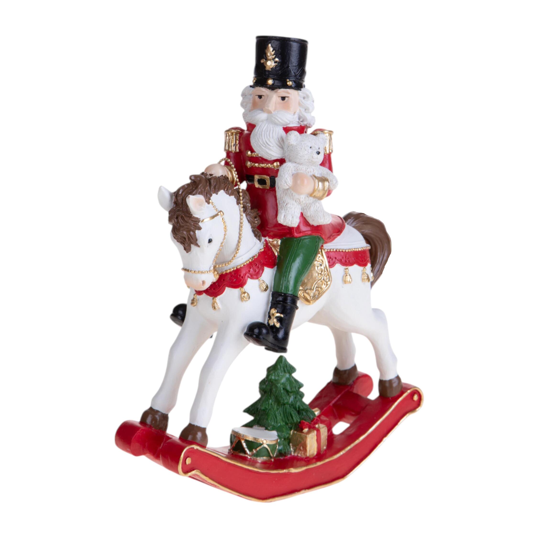 Cavallo dondolo con schiacc/bab - Pezzi 2 - ROSSO - Bianchi Dino SpA