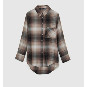 Camicia oversize a quadri