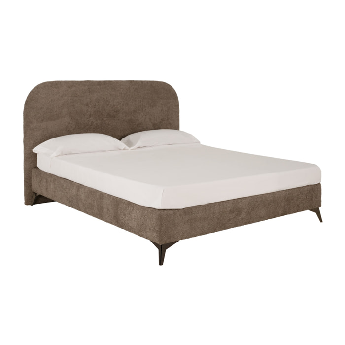 Lit rembourré en taupe boculé pour les matelas en différentes tailles