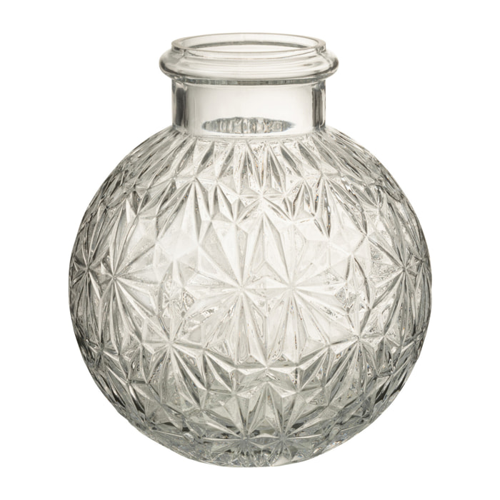 J-Line vase Bol Geslepen - verre - transparent - grand - Ø 24 cm