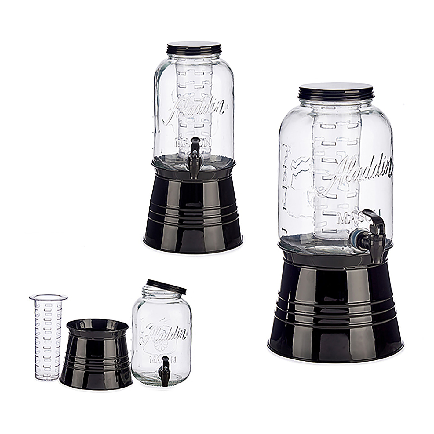 Caraffa con supporto e refrigeratore 3800 ml.