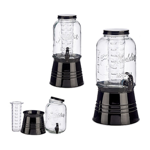 Caraffa con supporto e refrigeratore 3800 ml.