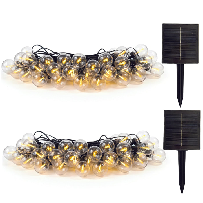 2 Guirlande solaire BESTY 25 LED 20M