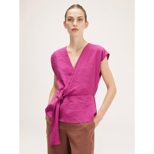 Motivi - Blusa de kimono mezcla modal - Violeta