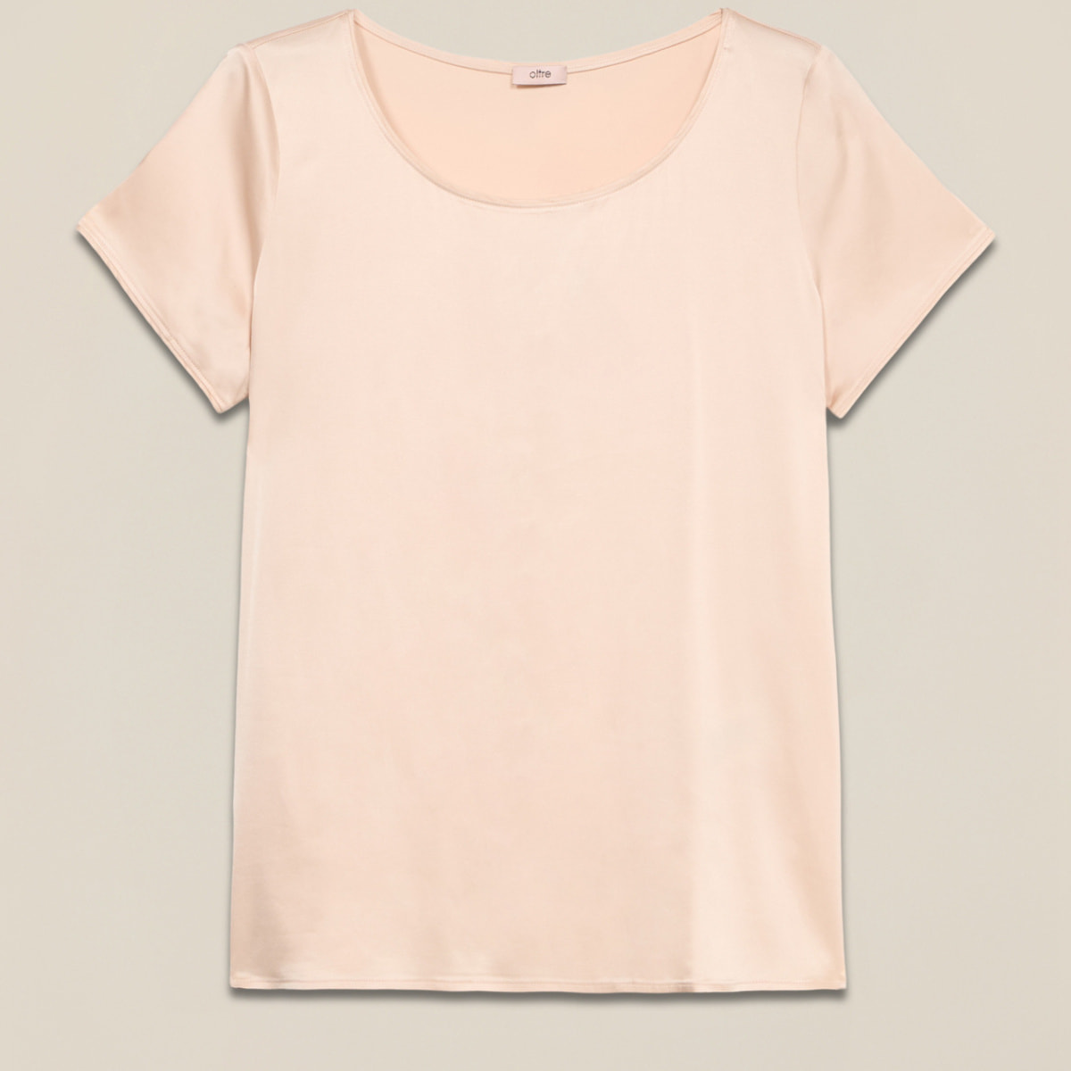 Oltre - Camiseta de raso mezcla de viscosa - Rosa