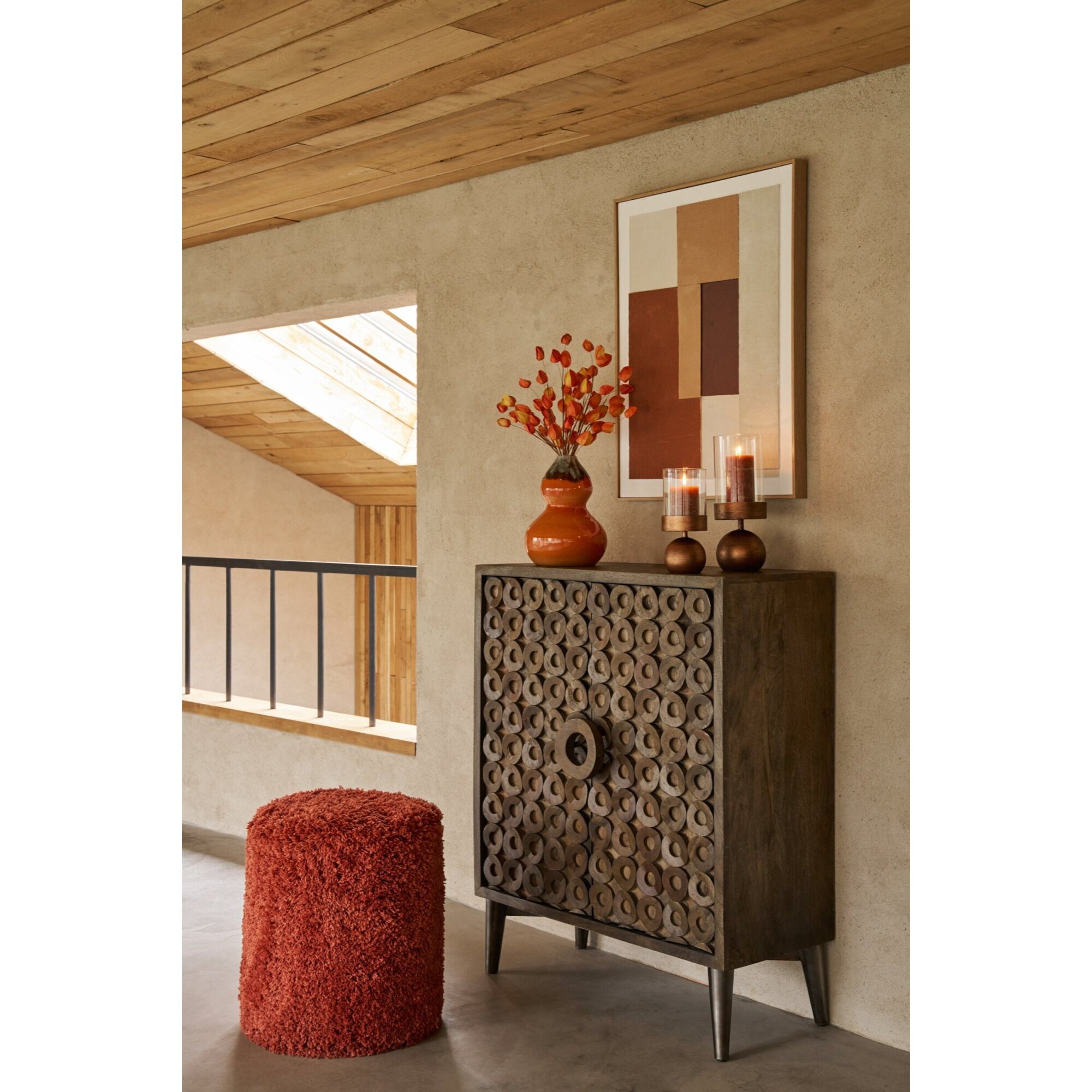 J-Line vase - céramique - orange/marron - large
